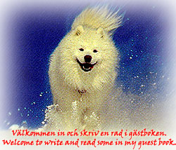 V�lkommen in till v�r g�stbok./Welcome to our guest book.
